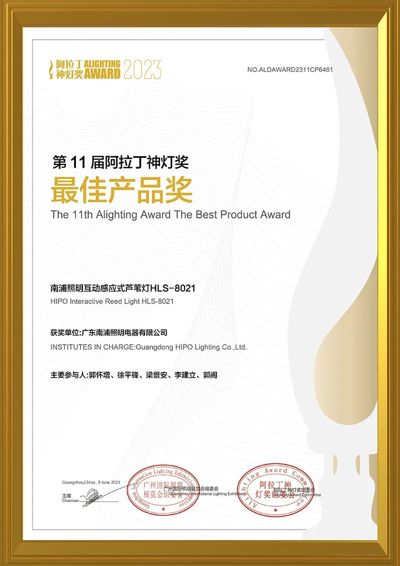 Certificate-Aladdin Magic Lamp Award for Best Product
